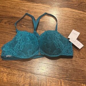 Auden Push-Up Demi Coverage Racerback Bra Size 36A in Teal